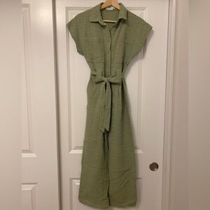 Love Bonito Sage Green Jumpsuit Size 4